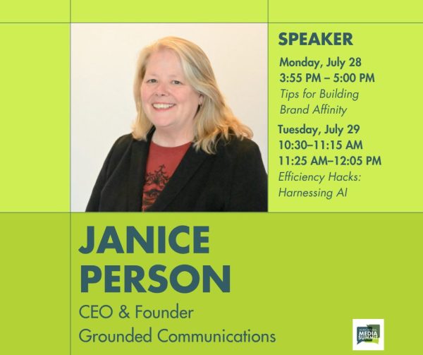 Janice Person speaker at the Ag Media Summit, Harnessing AI and Branding